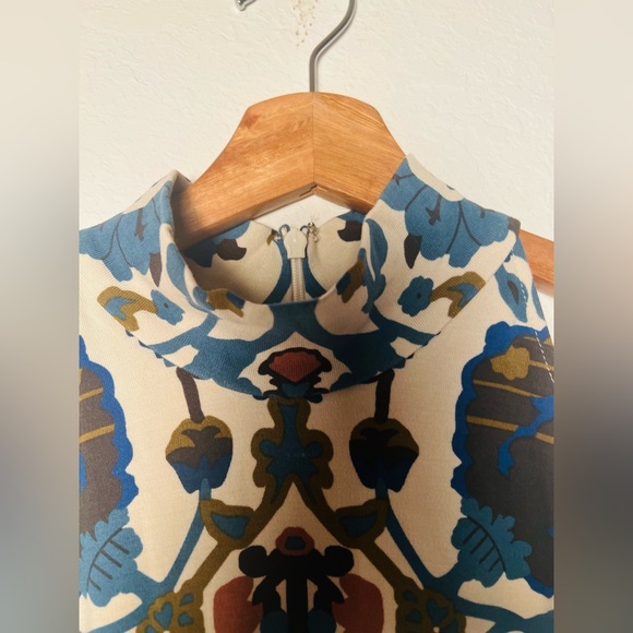 Intimately Free People S Floral Geometric Mock Neck Sleeveless Bodysuit Boho - Picture 5 of 11